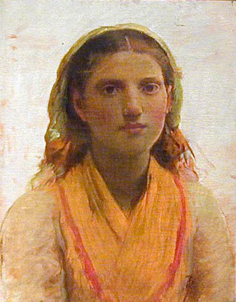 Girl With Orange Shawl