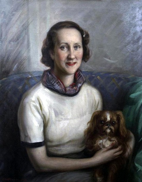 A Lady With A King Charles Spaniel