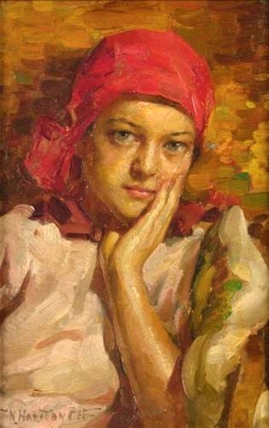 Girl In A Red Scarf