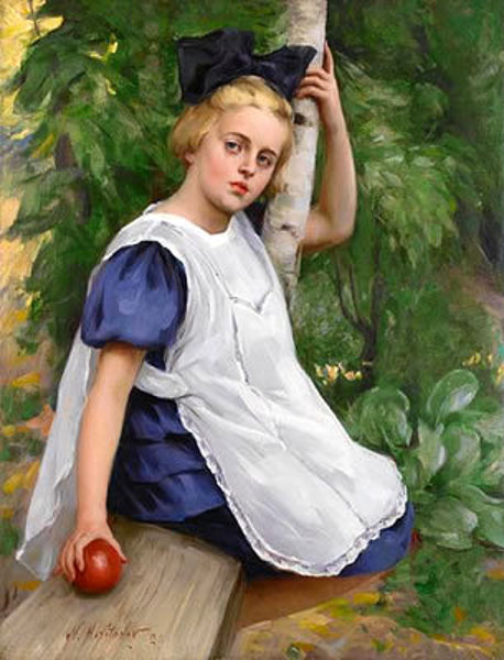 Young Girl With An Apple