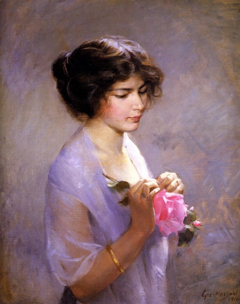 Young Lady With Rose