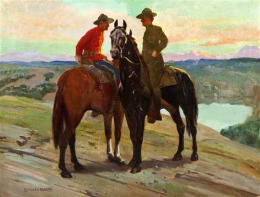 American And Canadian Cavalry Soldiers - A Century Of Peace