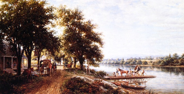 The Ferry Crossing At Von Steuben Tavern