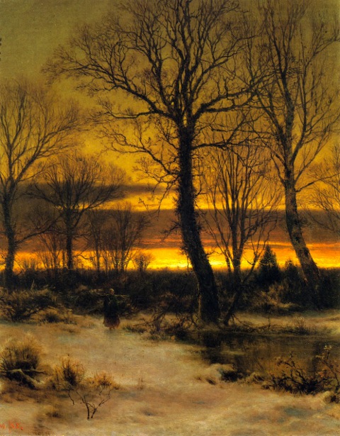 Winter - Sunset In The Forest