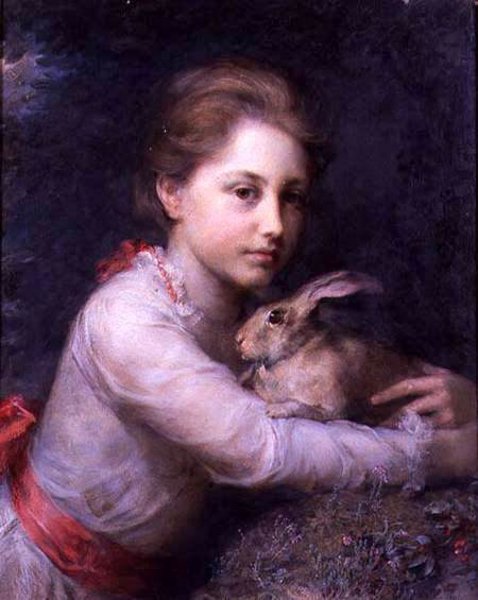 Minna Sophia Farrer Holding A Hare