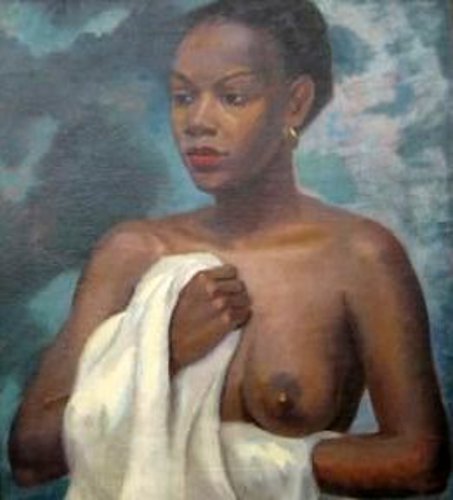 Semi-Nude Black Lady