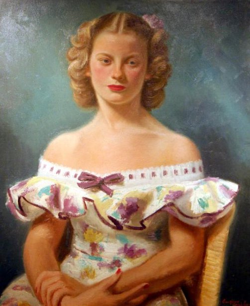 Girl In Flowered Dress
