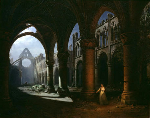 Interior Of Longpont Abbey In Ruins